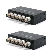 2X Signal 1 in 4 Out AHD/CVI/TVI Video Splitter HD Coaxial Camera,Black