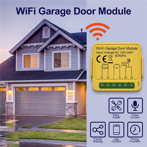 2X Tuya Garage Door Opener Controller Module Remote Control   Life App Work with Alexa Home Assistant Wifi 1