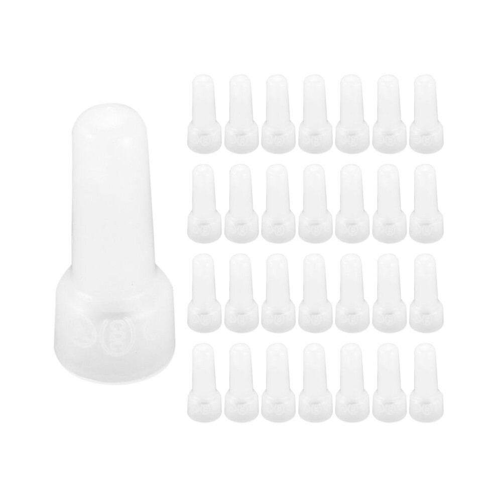 800Pcs 22-16 Ga Awg Closed End Crimp Caps Splice Gauge Wire Connectors Terminals (White) White 6032879997680