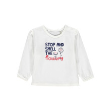 Baby Piger Langærmet Bluse Hvid Kanz