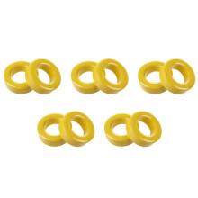10 Pcs 33mm x 19mm x 11mm Yellow White Iron Core Ferrite Rings Toroid