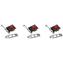 3X Dual-Port PCIe Gigabit Network Card 1000M PCI Express Ethernet Adapter with 82576 Two LAN NIC Card