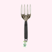 Growers Own Stainless Steel Gardening Hand Fork - Durable Rubber Grip Handle
