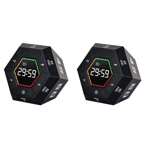 2X Pomodoro Timer, Productivity Timer,3, 5, 15, 30, 45, 60 Minute Preset  Countdown Timer,  Management Tool