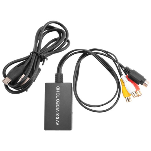 5X Convertitore da SVideo A  Convertitore S-Video E 3RCA CVBS da Composito A Audio Video Supporto 1080P 720P 2
