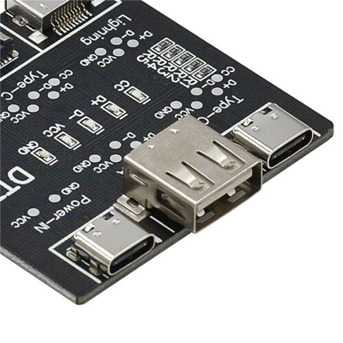 2X USB Data Cable -Off Detection Board for Micro-Type Type-C Port DT3 USB Cable Tester Fast Detection Light Weight 1