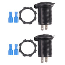 2X Waterproof 12V Car Cigarette Lighter Socket USB Charger Power Adapter Outlet SM