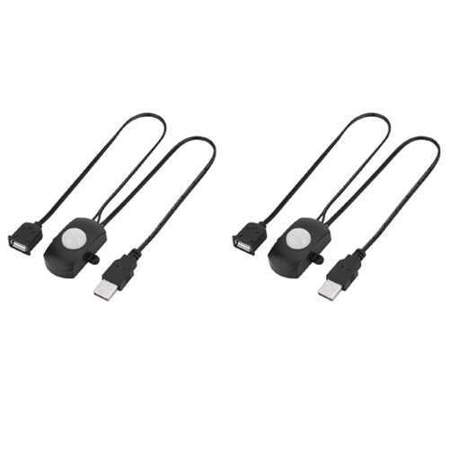 2X 5A DC5-24V  USB PIR Infrared Motion Sensor Detector Automatic  for LED Light Strip (Black)