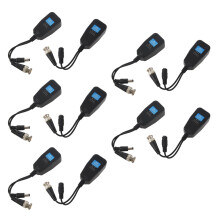 HD-CVI/TVI/AHD Passive Video Balun with Power Connector and RJ45 CAT5 Data Transmitter 5 Pair