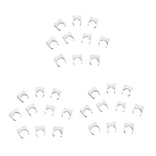 30 Pcs 20mm Diameter White PVC Water Supply Pipe Clamps Clips Fittings