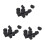 Ethernet Hub Port RJ45 Anti Dust Cover Cap Protector Plug 30Pcs Black 1