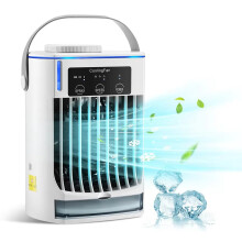 (3 gears speed) 3 In 1 Fan AIr Conditioner Household Small Air Cooler LED Night Light Portable Humidifier Air Adjustment Fan Office Home Fan