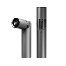 (grey) Brushless motor large capacity portable charging folding lipstick mini handheld/neck hanging small fan