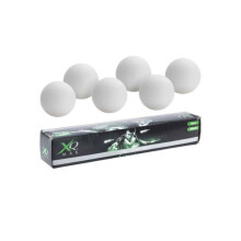 White Plastic Table Tennis Balls 6 Pack Standard Size Indoor Ping Pong Game Set for Home Recreation Practice and Competitive Multi Player Use