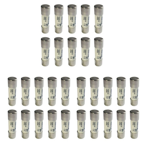 30 Pcs 1000 VDC Fuse Solar PV Explosion-Proof Fuse Silver - 12A