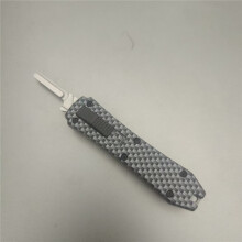(Carbon fiber color) Advanced multi functional knife handle tool without blade one piece casting stainless steel