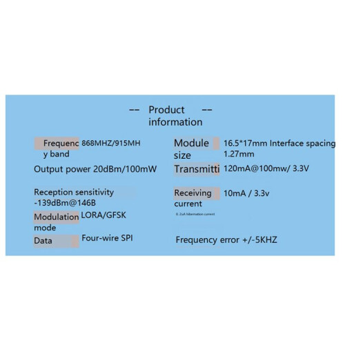 2X Lora Module SX1276 Wireless Transceiver Module Spread Spectrum Long-Range Wireless Communication(915Mhz) 2