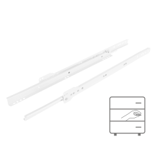 Rullefører 400 mm hvid 20 kg Riex NR09