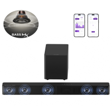 ULTIMEA 5.1 Soundbar for TV, VoiceMX, BassMX, APP, Home Theater Surround Sound System for TV, Bluetooth@ 5.4, Poseidon M60 BOOM