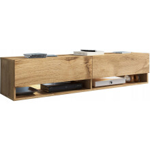 Moderne 140 cm TV-skab, grebsløst, mat, fritstående eller vægmonteret