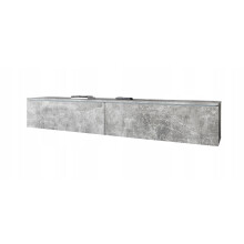 TV-skab 180 cm til stuen, grebsløst, mat, stående, hængende, beton