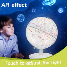 (Pink) 7.8inch Educational World Globe Educational and Decorative Piece Easy to Read Spinning AR Globe Ideal for Learning Geography