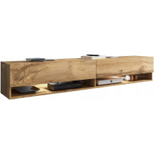 Moderne 180 cm grebsløst TV-skab, mat, stående/hængende uden LED-belysning