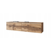 TV-skab 140 cm, 2-dørs, grebsløst, Wotan eg, mat, universal