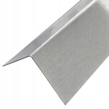 Vinkelafslutningsliste i rustfrit stål 60x110x1 mm 80 cm