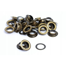 ROZSDAMENTES ACÉL Fűzőlyukak 14 mm 50 db Antik