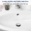 Universal bathroom sink stopper 40mm, chrome brass waterproof height adjustable 4