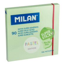 Selvklæbende sedler 76x76mm 90K pastelgrøn