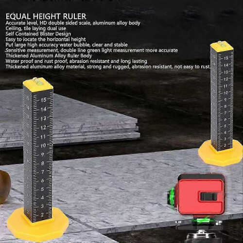 Stick Wall Lay Floor Tiles Tool Ceiling Leveling Ruler Light Steel Artifact Horizontal Bubble Leveli 1