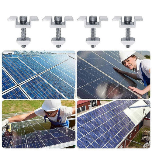 32Pack Solar Panel Mounting Brackets, Solar Panel End Clamps, Centre Clamps, compatible with PV Solar Panel Solar Module 30mm 1