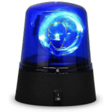 LED disco party light for DJ with rotating blue beacon and strobe