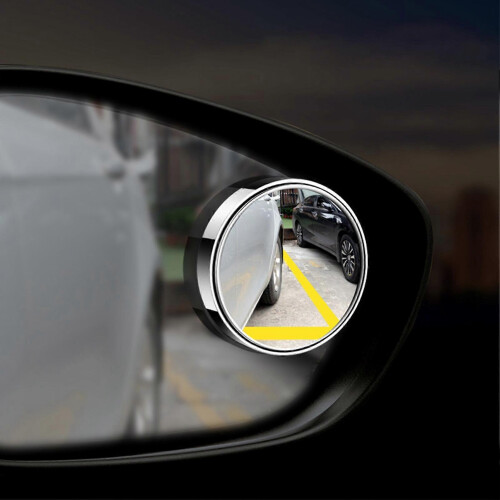 Car Rearview Mirror HD Adjustable Wide Angle Blind Spot Mirror Reflective Auxiliary Mirror with Frame 1