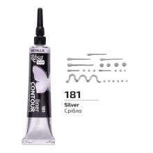 Akryl konturmaling universal sølv 20ml