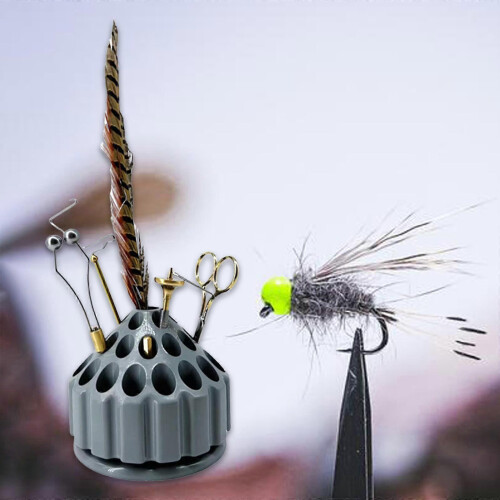 Fly Tying Kit Organizer Fly Tying Tool Storage Rack for Beginner Men Angler 2
