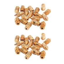 36 Pcs 3D Printer Nozzles M6 Extruder Brass Nozzle Print (4x0.2mm+4x0.3mm+12x0.4mm+4x0.5mm+4x0.6mm+4x0.8mm+4x1.0mm)