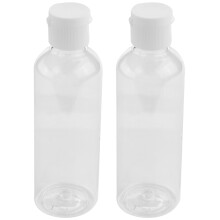 8 x 100Ml Plastic Clear Flip Bottles Travel Shampoo Lotion Cosmetic Container