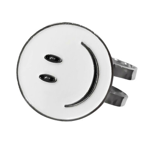 White Smiling Golf Clip with Markers Ballmarker Golf Gift 1