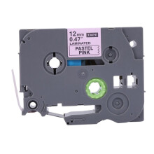 3X Compatible Label Tape Replacement for P-Touch 12mm 1/2 Inch Laminated (Berry ////White)