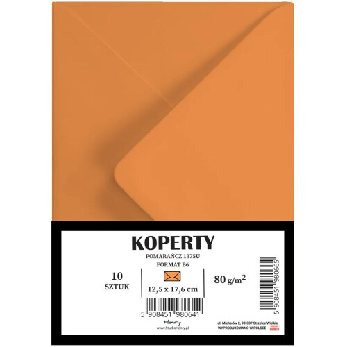 B6 orange kuverter 10 stk.