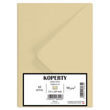 Cremefarvede A5 kuverter 10 stk.