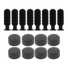 8 Pairs Foosball Replacement Table Football Game Handle Grips and End Plugs