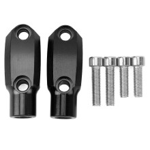 1 Pair Motorcycle Mirror Mount M10 X 1.25 Clockwise Thread Adjustable Handlebar Mirror Clamp For HAYABUSA GSX1300R Black