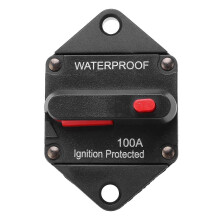 DC 32V Circuit Breaker with Switch Manual Reset Waterproof for Car Marine Boat Truck Bus RV ATV 100A