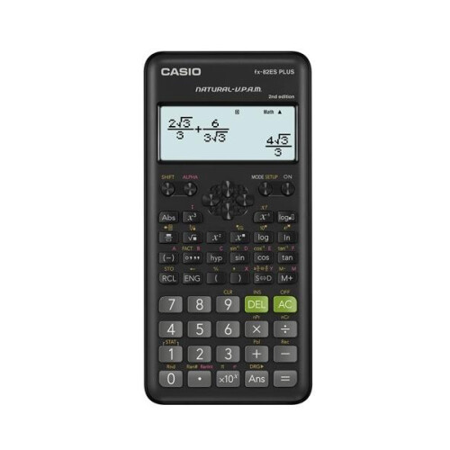 Casio CASIO FX-82ESPLUS-2 CALCULATOR SCIENTIFIC, 252 FUNCTIONS, 77X162MM, BLACK, BOX