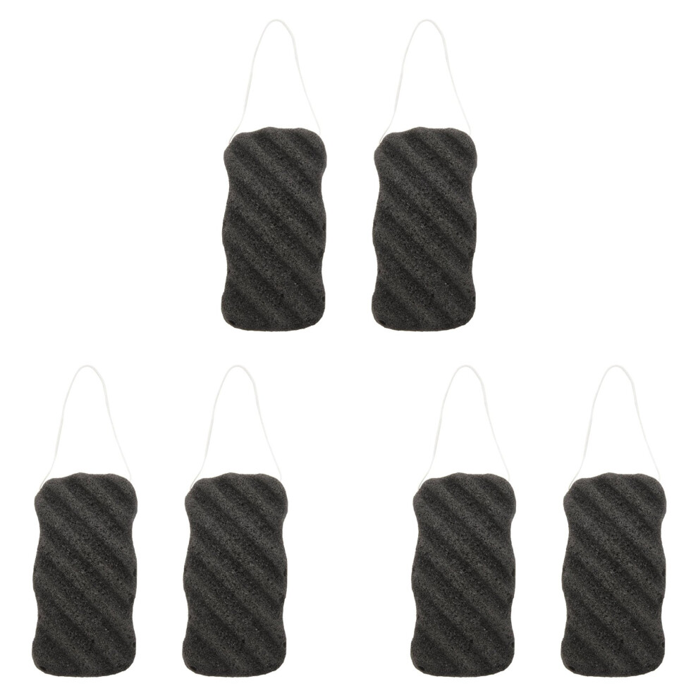 Bobotron 3X Konjac Sponge Set With Activated Bamboo Charcoal - Facial Sponge Deep Cleansing Sponge For Skin Care