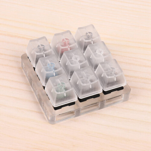 2X Acrylic Keyboard Tester 9 Clear Plastic Keycap Sampler for  MX Switches 1